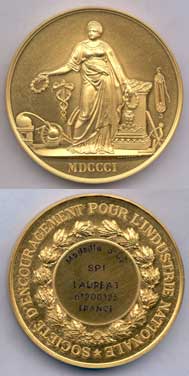 'Золотая медаль' Общества содействия национальной промышленности Франции
